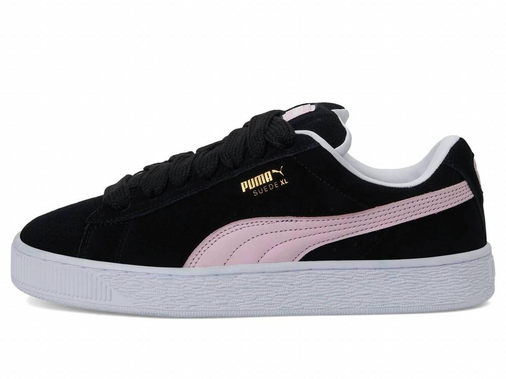 NEW PUMA women's suede xl shoes in black/whisp of pink